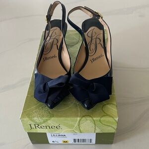 J.Renee Navy Heels with Bow